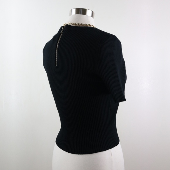 Hooked Up Black Stretch Crop Top - Picture 5 of 7
